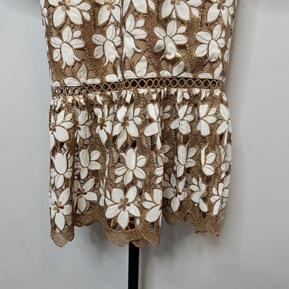 Petal & Pup Pierre Floral Long Sleeve Lace Midi Dress Size Small - Picture 5 of 9